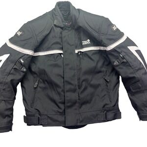 Tour Master Jett Biker‎ Padded Jacket Black Mens S 40 Phoslite Rainguard Carbole